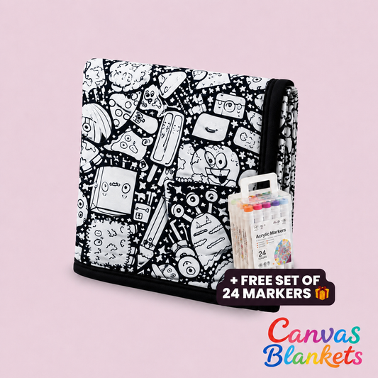 Doodle Canvas Blanket